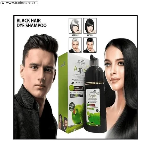 Apple Hair Colour Shampoo Natural Black In Pakistan