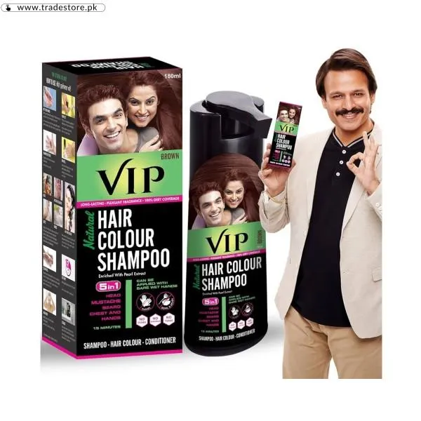 Vip Hair Colour Shampoo Dark Brown In Pakistan