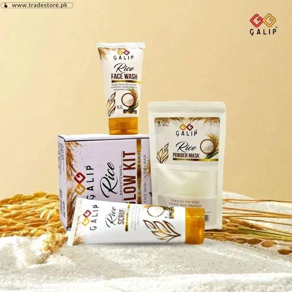 Galip Rice Kit (Powder Mask, Scrub, Face Wash) in Pakistan