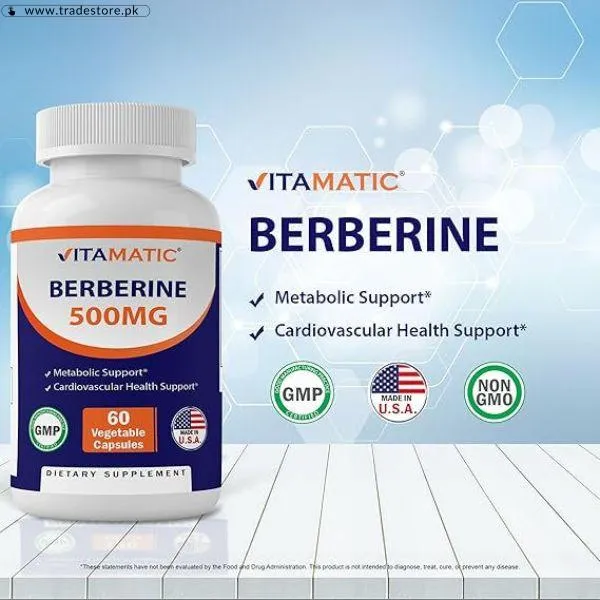 Vitamatic Berberine 500mg Vegetable Capsules Price in Pakistan